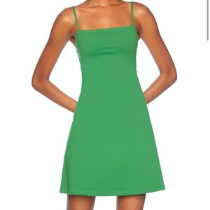 Susana Monaco String Flare Dress Lime Green